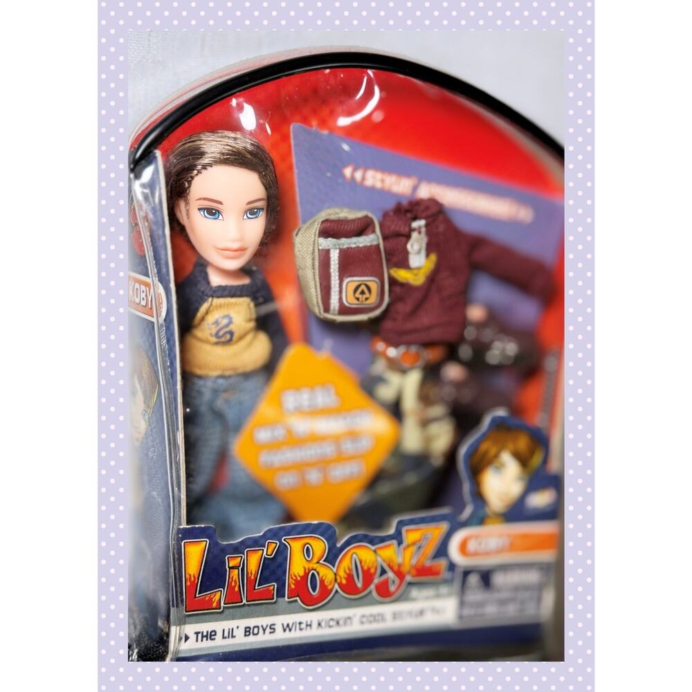 Vtg MGA Bratz Lil' Boyz Koby Fashion Doll Y2K Boy Mini Accessories 2003